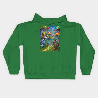 Magical Mushroom Forest Kids Hoodie